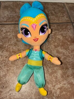 Nickelodeon Genie Plush Doll in Teal, Yellow & Purple Eyes